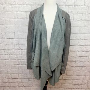 NWT BLANKNYC Draped Faux Suede Faux Leather Jacket